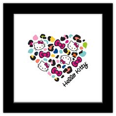 a hello kitty heart with polka dots and hearts