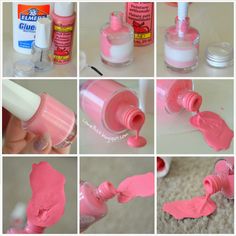 the steps to make pink nail polish