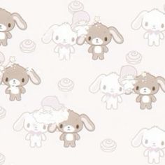 an image of a wallpaper with rabbits and sheeps on it