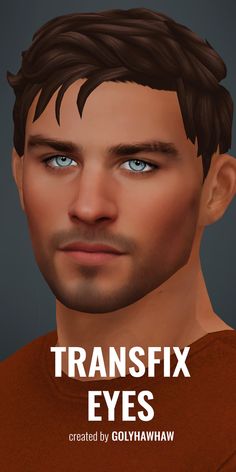 a man's face with the words, transfix eyes created by gollyhawk