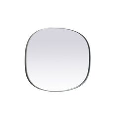 an oval mirror on a white background with clippings to the left and right