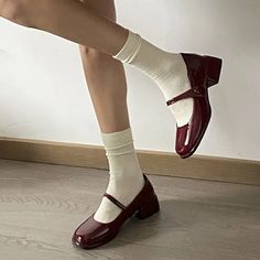 #Maryjaneshoes #fashion #socks #heels #whitesocks #womenswear #streetstyle #streetfashion #boots #combatboots #aesthetic #retroverse #highheels #pumps #pumpsshoes #patentleather #ballerinas #1 #trending #fashionoutfit mary jane shoes AVAILABLE ON YESSTYLE! Marry Janes Aesthetic, Mary Jane Shoes Aesthetic, Mary Jane Aesthetic, Dressy Shoes For Women, Socks Heels, Cute Shoes Heels, Fancy Shoes, Shoe Inspo