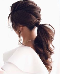 Wedding Ponytail, Sanggul Modern, Pretty Ponytails, Ponytail Updo, Wedding Diary, Twist Ponytail, Messy Ponytail, Best Wedding Hairstyles, Top Hairstyles