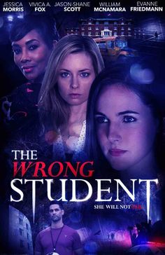 the wrong student movie poster with two young women and one man in front of them