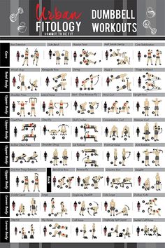 the dumbbell workout chart shows how to do it and what you can do it