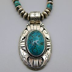 Handcrafted by Eli Gofman Sterling Silver Kingman and Hubei Turquoise Southwestern Artisan Necklace. - Etsy Handmade Southwestern Oval Turquoise Necklace, Artisan Oval Turquoise Necklace Collectible, Handmade Southwestern Turquoise Necklace With Oval Pendant, Southwestern Silver Oval Turquoise Necklace, Silver Oval Turquoise Necklace Collectible, Silver Oval Turquoise Collectible Necklace, Bohemian Oval Turquoise Necklace Stamped 925, Hubei Turquoise, Artisan Necklace