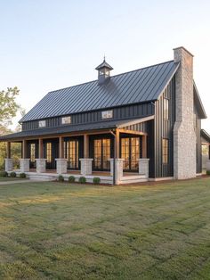 Bedroom With Canopy, New House Construction, Metal Barn Homes, Canopy Beds, Modern Barn House, Barn Design