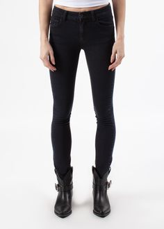 The Emily jeans are incredibly flattering, with a mid-rise waist and sculpting skinny legs. It fits true to size High-rise, intended for a skinny fit Button and zip fastening at the front Handcrafted in Italy Mid-rise Black Denim Jeggings, Edgy Mid-rise Jeans For Work, Tight Straight Leg Elastane Jeans, Tight Black Straight Leg Jeans, Edgy High Rise Jeans For Workwear, Mid-rise Tight Jeans For Work, Edgy High-rise Jeans For Workwear, Edgy High Rise Jeans For Work, Edgy High-rise Jeans For Work