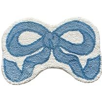 a blue and white eye mask on a white background