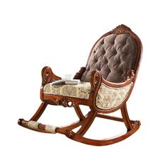 European-style living room carved rocking chair, the product is made of solid wood and fabric, very beautiful, exquisite production, is a rare good product. FURNITURE LEISURE, INC. | FURNITURE LEISURE, INC. European-style Living Room Carved Rocking Chair Solid Wood Rocking Chair Wood / Solid Wood in Brown | 47.2" H X 29.7" W X 61" D | Wayfair Antique Rocking Chairs The Home Depot, Rocking Chair Wood, Antique Rocking Chairs Wood, Victorian Rocking Chair, Furniture Refurbishing, Vintage Rocking Chair, Antique Rocking Chairs Late 1800’s Black Double Rocking Chair, Vintage Wooden Rocking Horse, Wood And Fabric