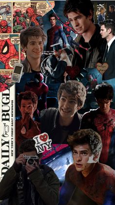 collage of spider - man and the amazing spider - man from one direction to another