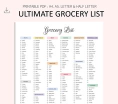 the ultimate printable grocery list for kids and adults to use on their own items