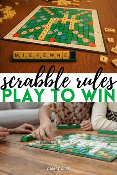 scrabble rules play to win board game with people playing it on the table