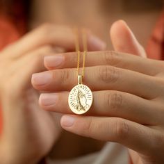 Praying Hands Necklace, Serenity Prayer Necklace, Christian Jewelry, Christmas Gift, Catholic Jewelry, Catholic Medal Necklace, Gift for Her Material: 925 Sterling Silver Finish options:  Sterling Silver,  Gold Plated over silver,  Rose Gold Plated over silver Box: Beautiful, gift-ready packaging. Each gift set will come with an individually packaged gift-ready jewelry box. H O W ∙ T O ∙ O R D E R Select the color and length of your necklace M A T E R I A L S ∙ A N D ∙ S I Z E  * METAL: 14K gold vermeil chain wire and gold-filled clasp P R O C E S S I N G ∙ T I M E All products are handmade and made to order so processing time is 3-5 business days. S H I P M E N T  &  D E L I V E R Y All products are packaged in a gift-ready jewelry box. ETSY estimates delivery time according to your addre Serenity Prayer Necklace, Necklace Christian, Hand Necklace, Serenity Prayer, Catholic Medals, Catholic Jewelry, Praying Hands, Jewelry Christmas, Christian Jewelry