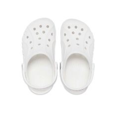 Kids White Baya Croc, Brand New. Tags Were Taken Off And They Are Too Small. Never Worn. Crocs Baya, White Crocs, Platform Clogs, Sport Sandals, Sports Footwear, Crocs Shoes, White White, Kid Shoes, Kids Shoes