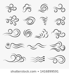 an image of different types of waves and clouds in the sky stock photo, royalty - free