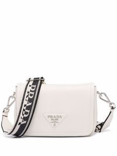 Shop Prada small Flou shoulder bag with Express Delivery - FARFETCH Purse Small Cute, Prada Small Bag, Expensive Bag, Luxury Bags Collection, White Purse, Girly Bags, Luxury Purses, Fancy Bags, Pretty Bags