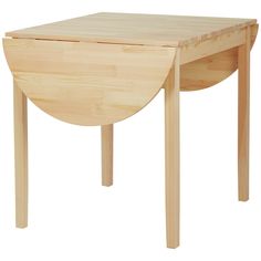 a small wooden table with one section cut out to show the top and bottom part