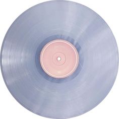 a blue record with a pink disc on it