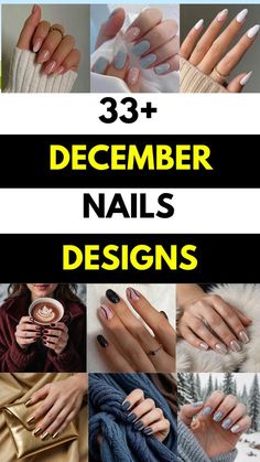 Winter Nail Ideas Coffin, Christmas Winter Nail Designs, December Dip Nail Ideas, Winter Coffin Nail Ideas, Nail Designs December, December Birthday Nails, Holiday Nail Designs Winter, Fun Christmas Nails, December Nails Christmas