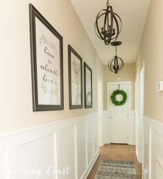 the hallway is clean and ready for us to use as an entrance way in this home