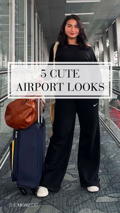 Cute Airport Outfit, Comfortable Travel Outfit, Airport Outfit Summer, Fashion 60s, Airport Travel Outfits, Cute Travel Outfits, Flight Outfit, Travel Attire, Airplane Outfits