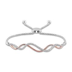 These ribbons of diamonds are a playful way to show your on-trend bolo bracelet style. Wide Bracelet, Bracelet Style