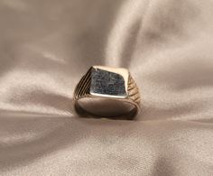 Custom sterling silver signet ring. Unisex Silver Signet Ring, Knoxville Tn, Signet Ring, Rings Statement, May 2024, Statement Rings, Jewelry Rings, Square, Sterling Silver