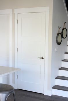 Shaker Door Trim, Shaker Style Door Trim, Shaker Style Trim, 3 Panel Doors, Farmhouse Interior Doors, Trim And Doors