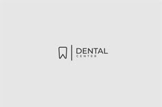 the dental center logo is shown in black and white, on a light gray background