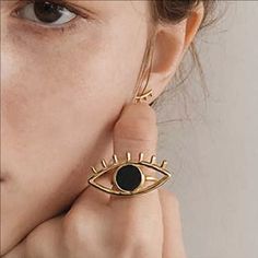 Resizeable New Same Day Shipping All Offers Are Welcome Zara Metal Jewelry For Gifts, Chic Zara Jewelry For Gift, Trendy Black Metal Rings, Zara Jewelry, Evil Eye Ring, Stylish Rings, Ring Color, Eye Ring, Rings For Women