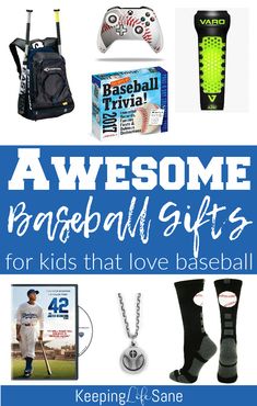 some baseball gifts for kids that love baseball and are also available in the store or at walmart