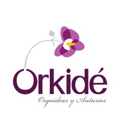 the orkide logo is shown with a flower on it's left side