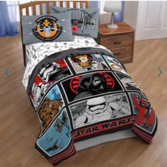 a star wars themed bed in a bedroom