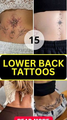 lower back tattoo designs for women with the words lower back tattoos on their stomachs