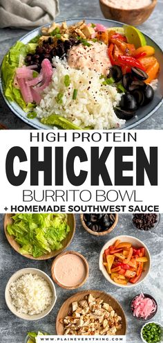 High Protein Chicken Rice Bowl Chicken Bowl Meal Prep, Protein Snacks For Kids, Protein Rice, Rotisserie Chicken Recipes Leftover, High Protein Chicken, Chicken Rice Bowl, Chicken Protein, Protein Bowls