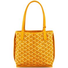 These Are Professional Pictures Of The Actual Item Offered By Rebag. Condition: Great. Odor In Interior. Creasing On Exterior And Pochette, Minor Wear On Leather Trims And Handles, Scratches On Hardware. Accessories: Pochette Measurements: Handle Drop 7", Height 8", Width 8", Depth 3.5" Designer: Goyard Model: Anjou Reversible Tote Coated Canvas Mini Exterior Material: Canvas Coated Exterior Color: Yellow Interior Material: Leather Interior Color: Yellow Hardware Color: Silver Item Number: 29517 Gold Monogram Canvas Shoulder Bag For Shopping, Luxury Yellow Shopping Bag, Luxury Yellow Shoulder Bag For Shopping, Yellow Rectangular Coated Canvas Bag, Luxury Yellow Shoulder Bag For Everyday, Designer Shoulder Bag With Leather Handles In Yellow, Designer Yellow Shoulder Bag With Leather Handles, Luxury Yellow Shoulder Bag With Leather Handles, Goyard Anjou