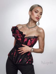 Carmelita Asymmetrical Front Zipper Corset – Mologoko Couture Luxury Sleeveless Corset, Luxury Overbust Corset For Evening, Luxury Corset For Party, Zipper Corset, Style Corset, Red Carpet Style, Bustier Top, Swag Outfits, Red Carpet Fashion