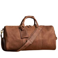 This Genuine Leather Duffel Bag is the ideal travel companion for both men and women. Made from high quality cow leather, it offers a large capacity for all your essentials, including a 15-inch laptop. With an adjustable and removable shoulder belt, this lightweight bag is perfect for stress-free travel. A distinctive feature of this duffel bag is a specifically designed shoe pocket. This compartment is separate from the main storage area, allowing you to keep your shoes isolated from your clothing and other belongings. This helps prevent dirt, odors, or any potential damage from transferring to the rest of your items. The shoe pocket adds organization and hygiene to the travel experience. Your browser does not support our video. Product Information Material: Cow leather (crazy horse cow l Leather Duffel Bag, Leather Duffel, Shoulder Belt, Lightweight Bag, Storage Area, Duffel Bag Travel, Luggage Bag, Vintage Casual, Crazy Horse