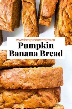 Praline Pumpkin Bread Brown Sugar Banana Bread, Pumpkin Banana Bread Recipe, Breakfast With Coffee, Fall Bread, Banana Bread Recipe Easy Moist, Walnut Bread Recipe, Dessert Breads, Pumpkin Banana Bread, Scone Recipes