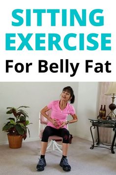 Chair sitting exercise for belly fat Core Exercises For Seniors, Sitting Exercise, Exercise For Belly, Exercise While Sitting, Abdominal Workout, Yoga For Seniors