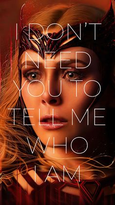 the poster for i don't need you to tell me who i am is