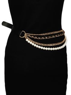 This Pearls Chain Faux Leather Belt will add a touch of class to your look. The pearls chain offers a beautiful addition to any outfit while the faux leather ensures maximum comfort. Enjoy a luxurious style with a hint of edge. Chain Leather Waist Belt, Belt Chains, Trucker Hat Fashion, Bead Bag, Gameday Dress, Waist Beads, Heel Slippers, Faux Leather Belts, Touch Of Class