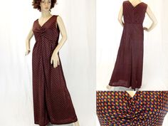 Vintage Maxi Dress / Size Medium  Large / 70s by VintageSquirrels #maxidress #maxi #70sMaxiDress 70s Maxi Dress, Vintage Maxi Dress, Vintage Shoes