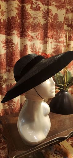 Vintage CHRISTINE Original Made in New York Straw and Velvet trimmed hat!  Trimmed in velvet with a back velvet ribbon bow and elasticized. Velvet Ribbon Bow, New York Hat, Carpet Bag, Velvet Trim, Beautiful Hats, Velvet Ribbon, Ribbon Bow, Wool Hat, Ribbon Bows