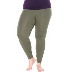 Pair these leggings from White Mark with an oversized T-shirt or shirt dress to stay warm and complete your look. These soft leggings present a flattering silhouette. Size: s. Color: olive. Gender: female. Age Group: adult. Pattern: Solid. Material: Polyester. Versatile Stretch Green Leggings, Versatile Fitted Green Leggings, Versatile Green Fitted Leggings, Green Stretch Elastane Leggings, Solid Leggings, Navy And Brown, Plus Size Leggings, Soft Leggings, White Mark