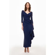 Blue (72% Polyamide, 28% Elastane). Gowns. V-Neck. Long Sleeve. Pull on. Shoulder to hemline length: 58". Imported. Chic Formal V-neck Gown, Fitted V-neck Maxi Dress For Gala, Evening V-neck Maxi Dress With Fitted Bodice, Fitted V-neck Dress For Gala, Formal V-neck Gown With Fitted Bodice, Fitted V-neck Evening Dress For Gala, Elegant Blue V-neck Dress For Evening, Formal Gown With Fitted Bodice And V-neck, Fitted Bodice V-neck Gown For Gala