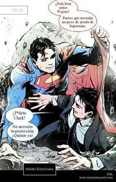 superman and his friend being hugged by another man