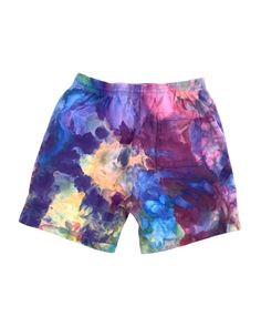 Cotton Jersey Shorts in Rainbow– riverside tool & dye Tie Dye Loungewear, Powder Dye, Boho Tie Dye, Ice Dye, Ice Dyeing, Create Outfits, Biker Shorts, Bike Shorts, Beautiful Patterns