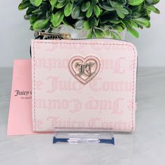 New Juicy Couture Pink Powder Blush Flawless L-Zip Card Case Logo Wallet Coin Pocket Id Slot 6 Cc Slots Approximately 4” X 3.5” Juicy Couture Wallet, Pink Powder, Couture Bags, Juicy Couture Bags, Powder Blush, Card Case, Juicy Couture, Slots, Coin